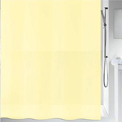 Spirella Bio Collection, Textile Shower Curtain, 180 x 200, 100% Polyester, Yellow, PEVA
