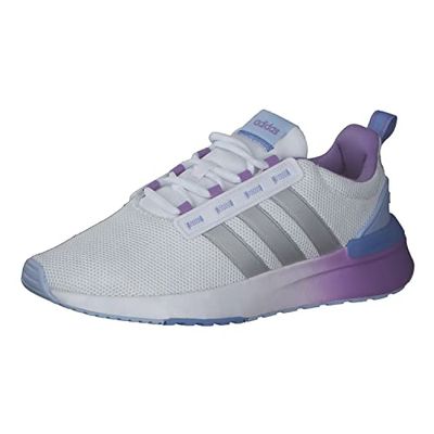 adidas Racer Tr21 Damessneakers, Wit Ftwr White Silver Met Blue Fusion, 40.5 EU