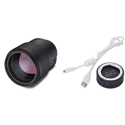 Samyang AF 135mm F1,8 FE para Sony E, Negro & SA7031 - Dispositivo Lens Station para Objetivos Samyang AF (actualización del firmware, ajustes de Enfoque y Apertura) Color Negro