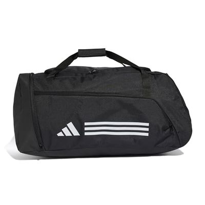 adidas Unisex - Vuxen Essentials 3-Stripes Duffel Bag, black/white, L