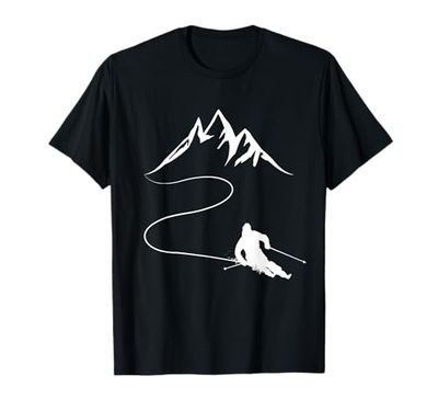 Sciatore Montagne Regalo Salto Sci Alpinismo Sci Sciatore Maglietta