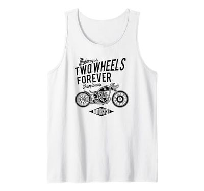 Bobber moto vintage in bianco Canotta