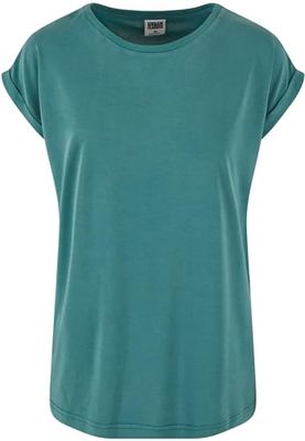 Urban Classics T-shirt för kvinnor, modal förlängd axel, paleleaf L, Paleleaf, L