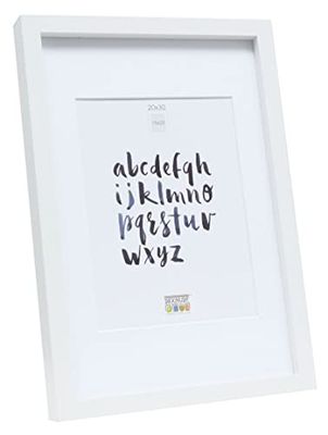 Deknudt Frames S40AK1-P1-20.0X30.0 - Moldura de fotos (madeira, 32,4 x 22,4 x 2,96 cm), branco
