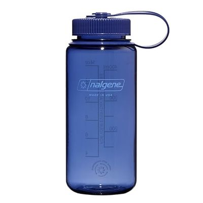 Nalgene Sustain Tritan butelka na wodę bez BPA, wykonana z materiału pochodzącego w 50% z plastiku, 473 ml, szeroki ustnik, dżins