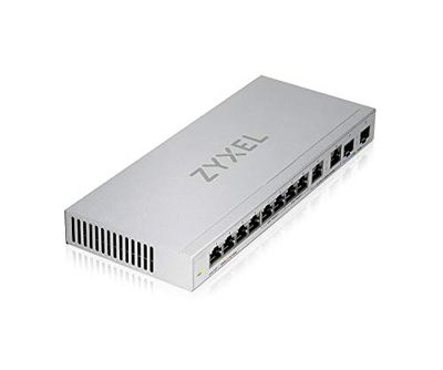 Zyxel Switch Non-administrable | Multi-gigabit 12 Ports avec 2 Ports 2,5 G et 2 Ports 10 G SFP+ | Commutateur de Bureau/ Montage Mural [XGS1010-12]