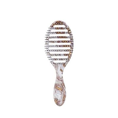 WetBrush Speed Dry Detangler with Heat Resistant Heatflex Bristles and Open Vent Design to Dry Hair Faster, For All Hair Types, Metallic Marble Collection, Bronze