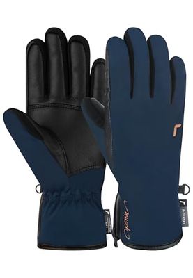 Reusch Tiffany R-TEX® XT extra caldi, impermeabili, antivento e traspiranti, invernali, guanti da neve, guanti da sci, da donna, 8, blu/nero