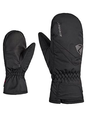 Ziener LORIANO - Muffola da sci per bambini, impermeabile, traspirante, nero, 4,5