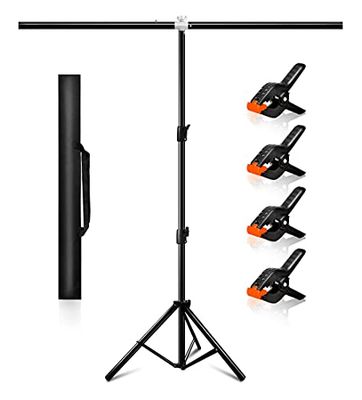 ManaPina Kit di supporto per fondale, 1,5 x 2 m, verde, regolabile, portatile, piccolo, 2 x 2 m, supporto per sfondo, per streaming, zoom, YouTube, fotografia, festa di compleanno, Tik Tok