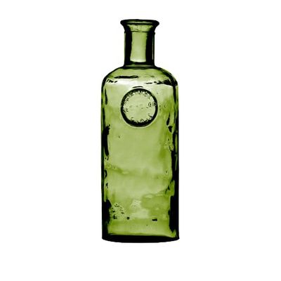 NATURAL LIVING Adele Bottle Vase 2.3 L Recycled Glass Emerald D13 x H35