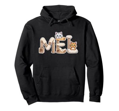 Mel Cat Trees - Personalized Cute Name Word Art Pullover Hoodie