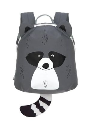 LÄSSIG Petit sac à dos pour enfants pour la crèche Sac à dos avec sangle de poitrine, 20 x 9.5 x 24 cm, 3,5 L/Tiny Backpack Raccoon