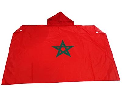 AZ FLAG - Marockos flagga - 150 x 90 cm - marockansk flagga cape 100% polyester med integrerade ärmar - Body Flag - 80 g