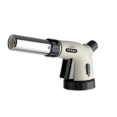 Lacor - 68899 - Cabezal Soplete de Gas Forza, Encendido Piezoeléctrico, Llama Ajustable, Sistema 360º, Bloqueo Seguridad