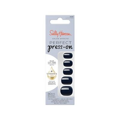 Sally Hansen - Uñas postizas para salón con efectos perfectos prensas, 461 LUNAR ECLIPSE, no daña tus uñas naturales, manicura rápida y fácil, resultado profesional, cápsulas reutilizables.