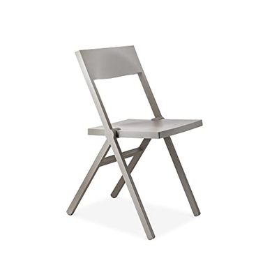 Alessi Piana ASPN7032 - Cadeira dobrável de design em polipropileno reforçado com fibra de vidro, cinzento