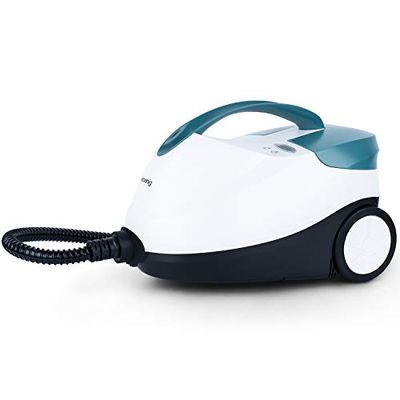 H.Koenig Nettoyeur Vapeur 4 bars H.Koenig NV6400, Autonomie 45min, prêt en 8min, 1,5L, Puissant 2000W, Compact, Multifonction Maison & Bureau, sol, meuble, voiture, Accessoires + 2 brosses nylon/inox