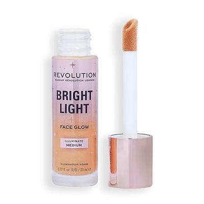 Makeup Revolution Bright Light Face Glow, Brightening Skin Tint, Radiant Finish, Illuminate Medium