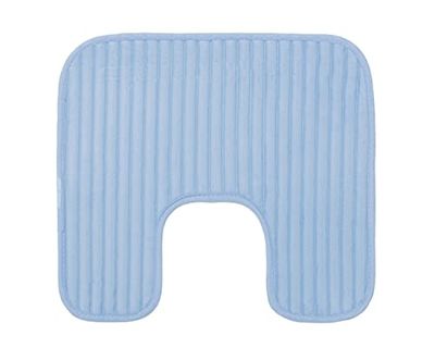 Gözze - Morbido Tappetino da Bagno Antiscivolo con Forma a U, 100% Poliestere, 50 x 45 cm - Azzurro