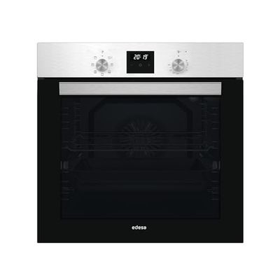 Edesa Four multifonction EOE-6040 X/A, 80 L, 7 programmes de cuisson, affichage LED, émail, ETC, facile à nettoyer, porte en verre noir, panneau de contrôle inoxydable, couleur inox, noir