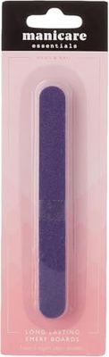 Manicare Long Lasting Emery Boards, Pack Of 5 Files For Nail Styling, Double Sided Fine And Coarse Grit, Natural, Artificial, Gel Nails, Strong, Durable, For Home And Salon Use Manicure Or Pedicure