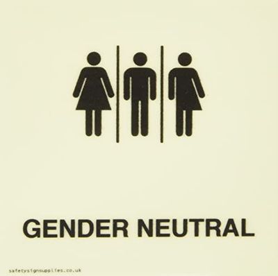 Female, Male and Non-gender specific Sign - 85x85mm - S85