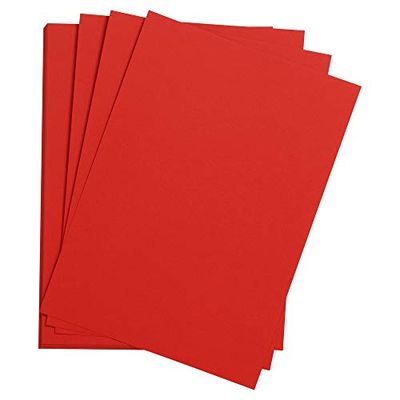 Clairefontaine - Ref 37740C - Etival Coloured Grained Drawing Paper (Pack of 250 Sheets) - 50 x 65cm - 160gsm Cellulose Art Paper - Poppy - Acid Free, pH Neutral