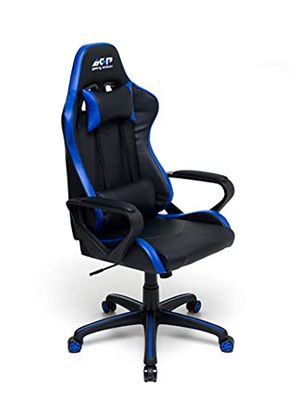 My_office Stoel gaming, kunstleer, blauw, L