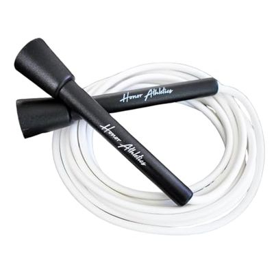 HONOR ATHLETICS Cuerda para Saltar Rápida, Cuerda para Saltar - Ideal para Double Unders, Boxeo, MMA - Ajustable hasta 3 metros - Para Cuerda para Saltar Fitness