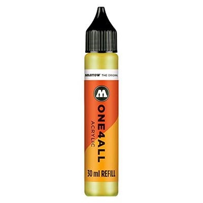 Molotow ONE4ALL Refill Acrylic, Colour 220 Neon Yellow Fluorescent 30 ml, Refill Ink for Permanent Marker