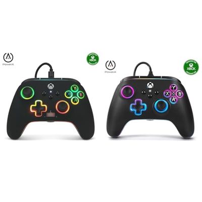 PowerA Spectra Infinity Enhanced Wired Controller for Xbox Series X|S, Advantage Wired Controller with Lumectra - Black, Gamepad