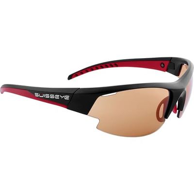 Swiss Eye Sportbrille Gardosa Re+ Gafas Deportivas, Unisex Adulto, Negro Mate y Rojo, Talla única