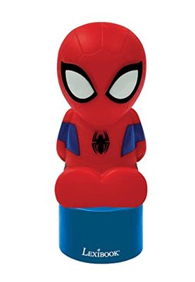 Lexibook Spiderman Veilleuse et Haut-Parleur pour Chambre d'enfants, Changement de Couleurs, lumière Douce, à Piles, Bleu/Rouge, NS01SP