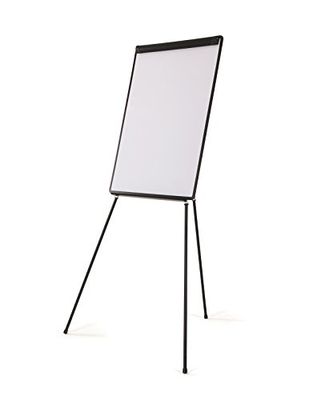 Bi-Office Lavagna Portablocco, Cavalletto Treppiedi Basic Non Magnetico, Cornice in Nero, Dimensioni Pannello Euro 700 x 1000 mm