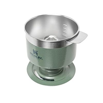 Stanley Perfect Brew Pour Over - Makes 1-6 Cups - Reusable Filter - No Disposable Paper Filters Needed - Compatible With Stanley Bottles - BPA-Free - Easy-Clean Stainless Steel - Green