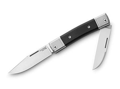 LionSteel BestMan II Ebony zakmes voor volwassenen, uniseks, zwart, 23,7 cm
