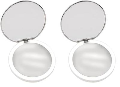 STYLPRO Flip 'n' Charge LED Mirror with Power Bank for Phones, Rechargeable, Handheld + Compact Mirror, Portable, 3 x Magnification (Pack of 2)