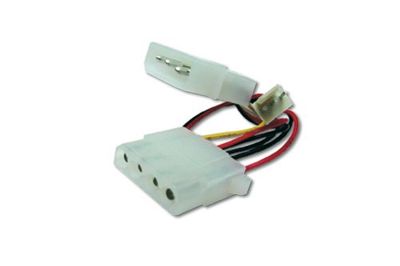 DIGITUS Interne Molex-stroomkabel - 4-pins Molex female naar 4-pins Molex male & 3-pins ventilatorconnector - 0,3 m - geschikt voor ventilatoren, harde schijven of optische drives