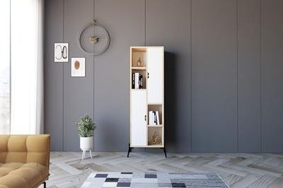 Hanah Home Bookshelf, Zafiro Roble Blanco, Talla única