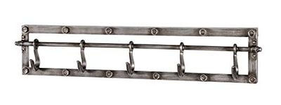 HAKU Möbel Kapstok antraciet, metaal - Maat: B 73 cm x H 15 cm x D 8 cm, Stijl: Industrieel