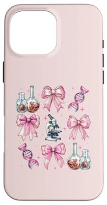 Coquette Bow Biologia molecolare DNA Geni Biologia cellulare Ragazza Custodia per iPhone 16 Pro Max
