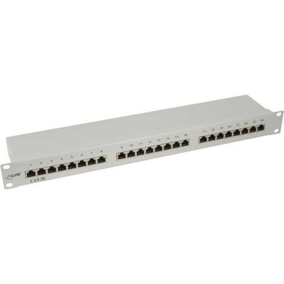 InLine 74224 patchveld Cat.5e 24-voudig, 48,26cm (19"), 1HE, lichtgrijs, RAL7035