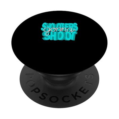 Turquoise Shooters Gonna Shoot Turquesa Gráfico PopSockets PopGrip Adhesivo