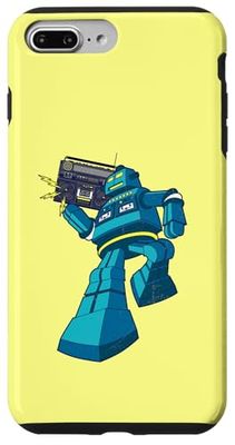 Cassette Boombox rétro Robot Walkman années 80 Music Lover Coque pour iPhone 7 Plus/8 Plus