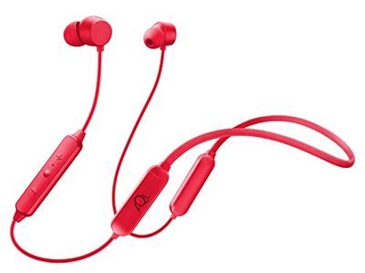 AQL Bluetooth-kraag flexibele, draadloze in-ear hoofdtelefoon met magneetsluiting voor iPhone, Samsung, Huawei en andere smartphones, rood