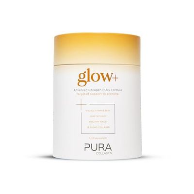 Pura Collagen Powdered Supplement Glow+, 10,000mg Hydrolysed Peptides, Hyaluronic Acid, Vitamins & Minerals, 28 Servings, 284 g