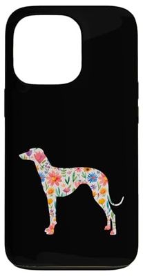 Diseño de flores de acuarela Sloughi Carcasa para iPhone 13 Pro