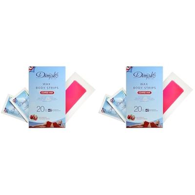 Dimples Wax Body Strips For Coarse Hair - Pack of 40