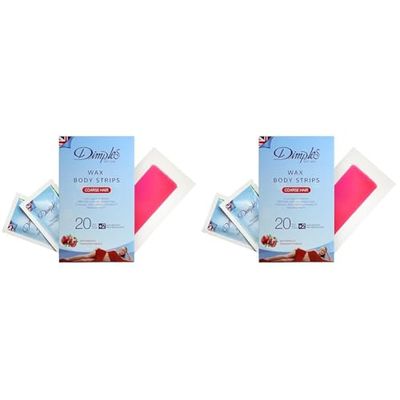 Dimples Wax Body Strips For Coarse Hair - Pack of 40